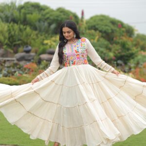 Ivory Flared Anarkali